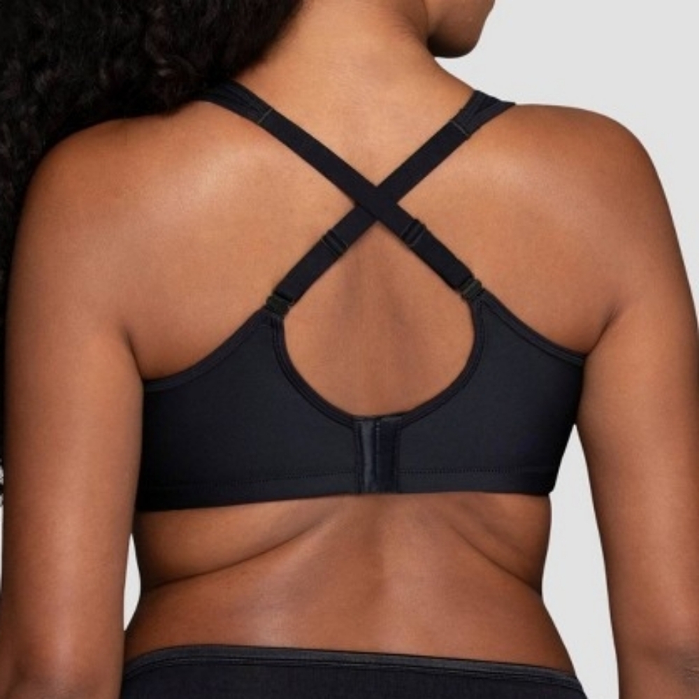 Vanity Fair Black Sport Medium Impact Wireless Bra Size 40D NWT - Picture 3 of 7
